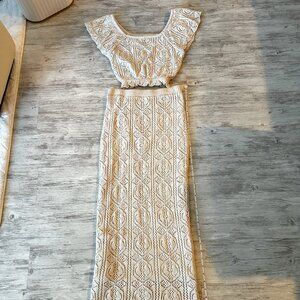 Knit Summer 2 piece Dress Set "New"